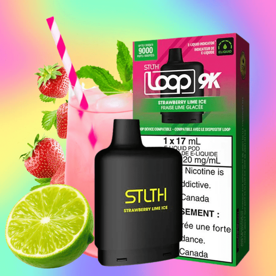 Stlth Loop Closed Pod Systems 17ml / 9000 Puffs STLTH Loop 9k Pod-Strawberry Lime Ice STLTH Loop 9k Pod-Strawberry Lime Ice - Winkler Vape SuperStore