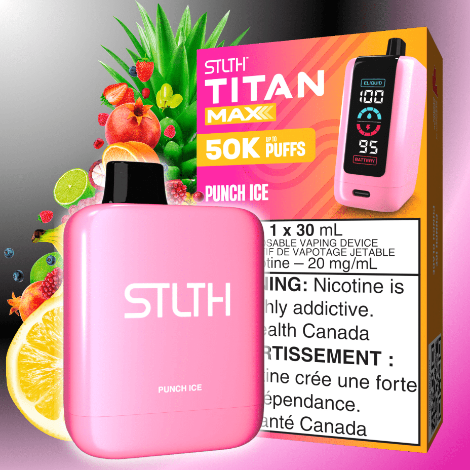 STLTH Titan Max 50k Disposable Vape - Punch Ice 50000 Puffs / 20mg Winkler Vape SuperStore and Bong Shop Manitoba Canada