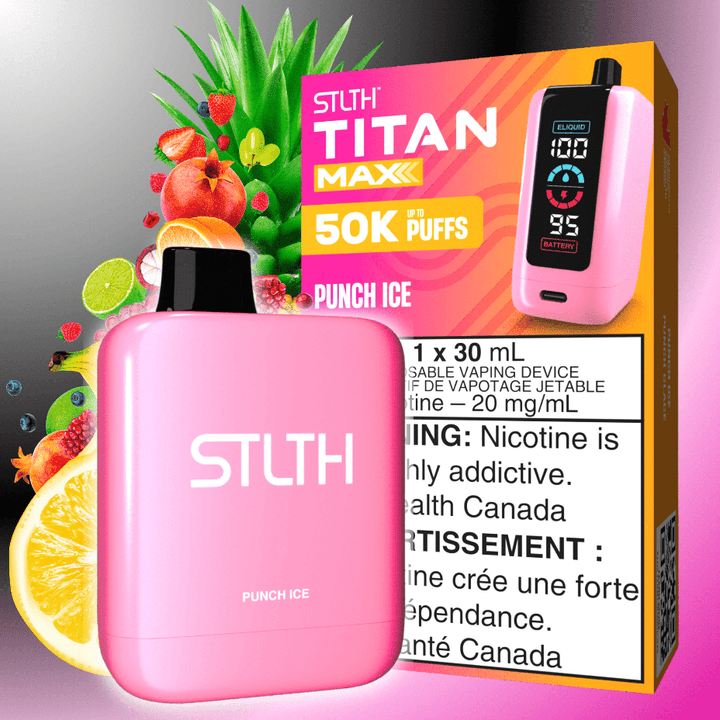 STLTH Titan Max 50k Disposable Vape - Punch Ice 50000 Puffs / 20mg Winkler Vape SuperStore and Bong Shop Manitoba Canada