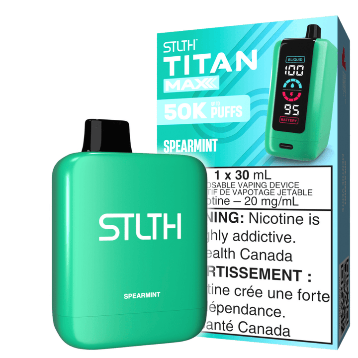 STLTH Titan Max 50k Disposable Vape-Spearmint 50000 Puffs Winkler Vape SuperStore and Bong Shop Manitoba Canada