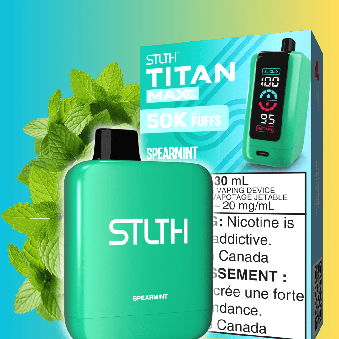 STLTH Titan Max 50k Disposable Vape-Spearmint 50000 Puffs Winkler Vape SuperStore and Bong Shop Manitoba Canada