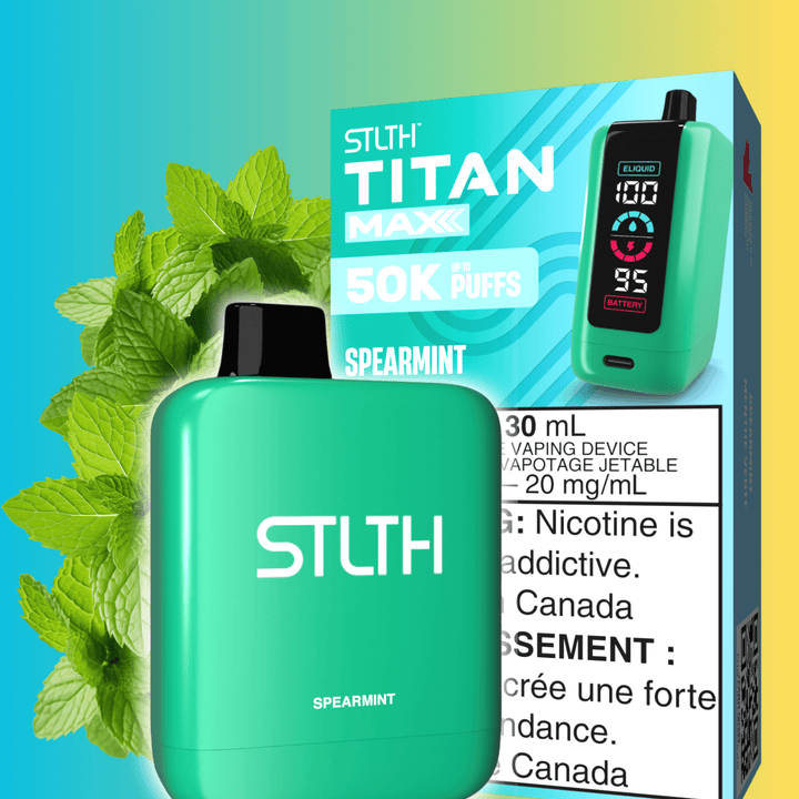 STLTH Titan Max 50k Disposable Vape-Spearmint 50000 Puffs Winkler Vape SuperStore and Bong Shop Manitoba Canada