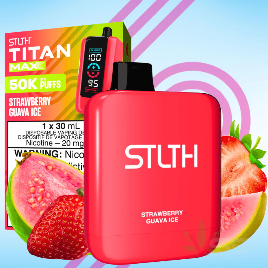 STLTH Titan Max 50K Disposable Vape-Strawberry Guava Ice 50000 Puffs / 20mg Winkler Vape SuperStore and Bong Shop Manitoba Canada