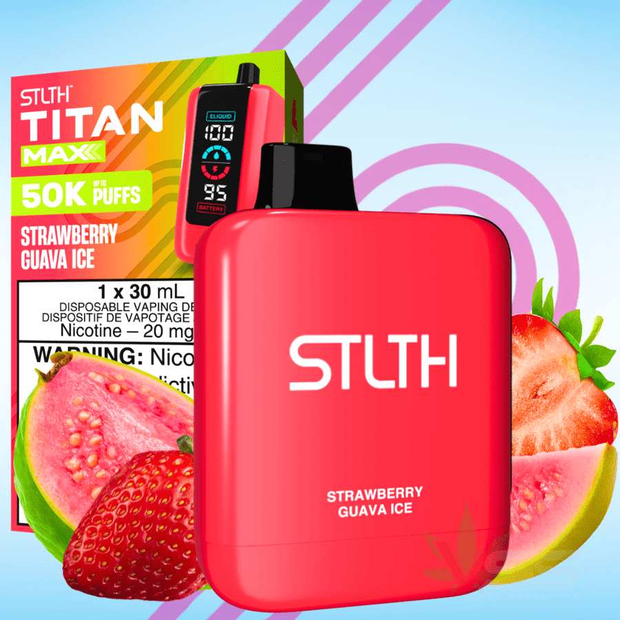 STLTH Titan Max 50K Disposable Vape-Strawberry Guava Ice 50000 Puffs / 20mg Winkler Vape SuperStore and Bong Shop Manitoba Canada
