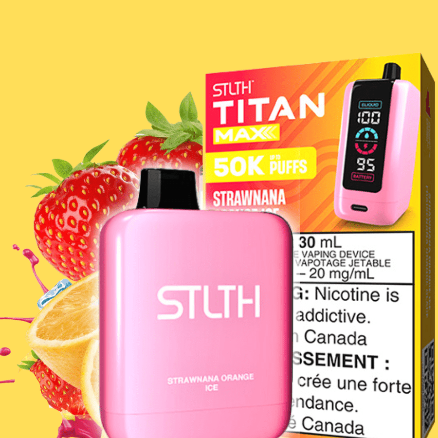 STLTH Titan Max 50k Disposable Vape-Strawnana Orange Ice 50000 Puffs Winkler Vape SuperStore and Bong Shop Manitoba Canada