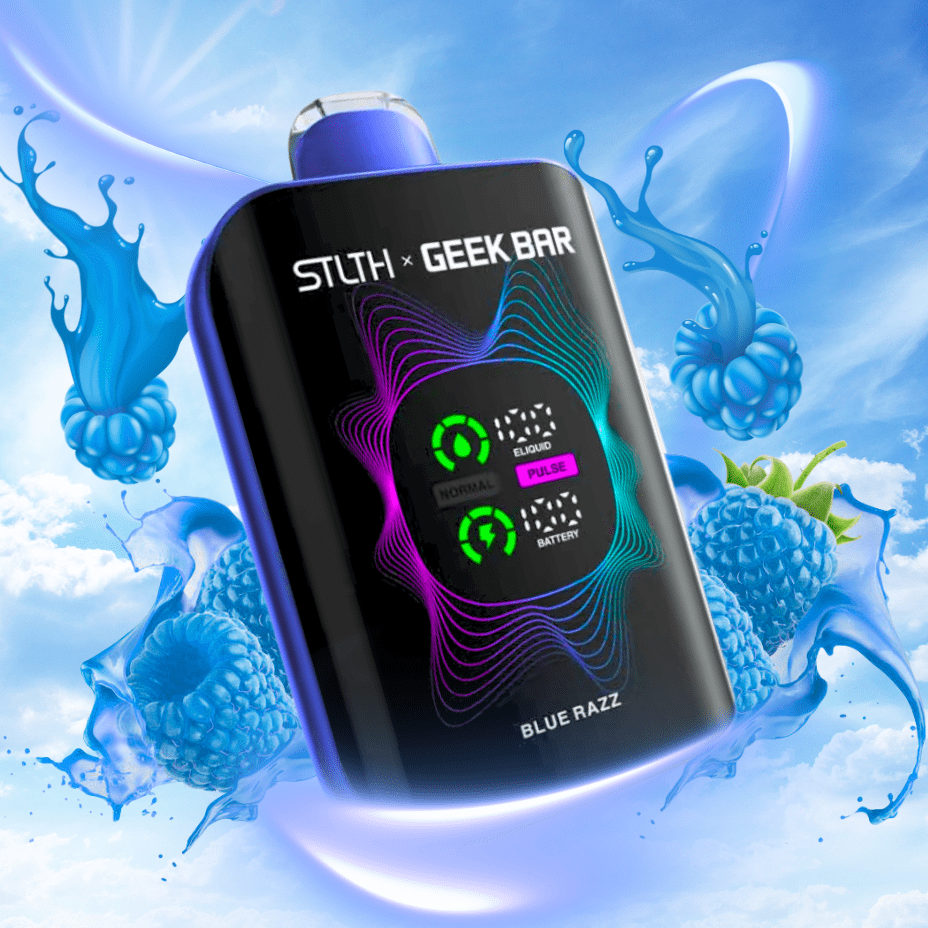 STLTH x Geek Bar 80K Disposable Vape-Blue Razz 20mg / 80000 Puffs Winkler Vape SuperStore and Bong Shop Manitoba Canada