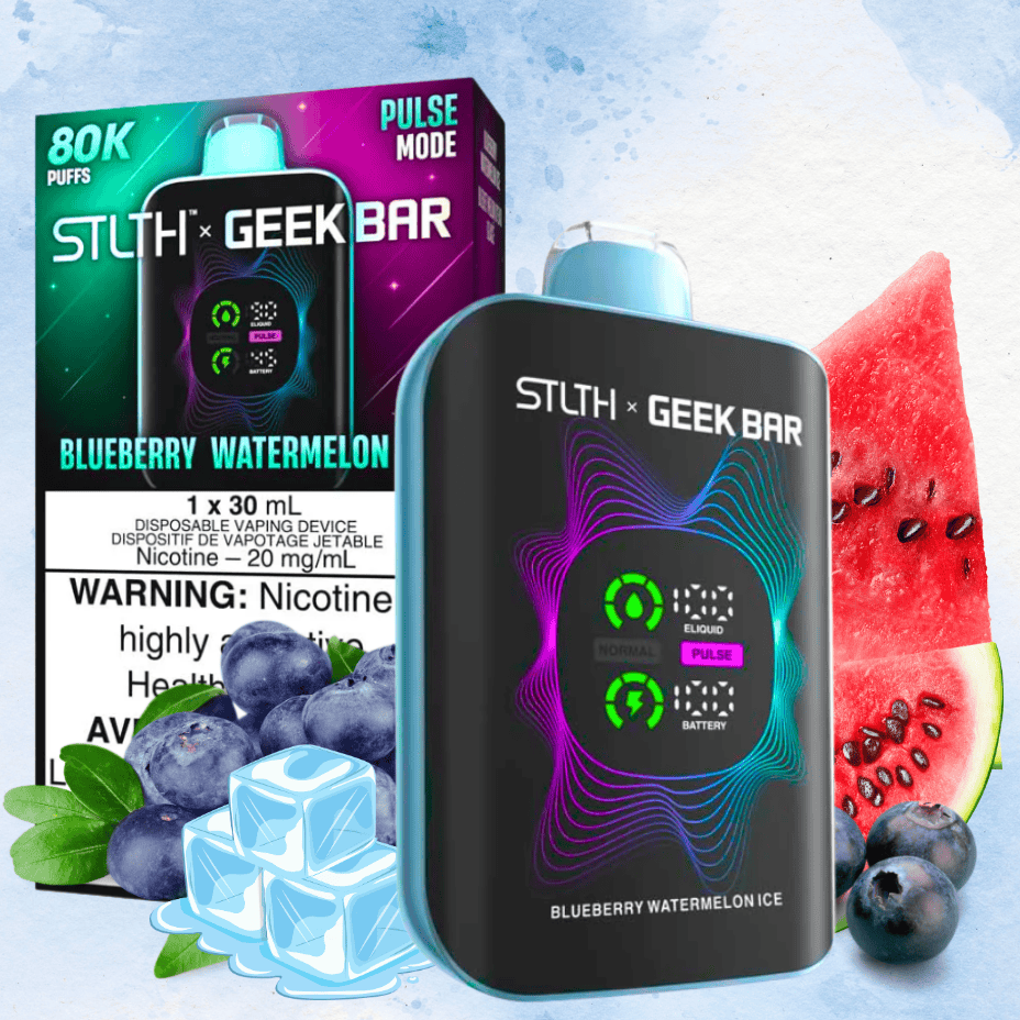 STLTH x Geek Bar 80K Disposable Vape - Blueberry Watermelon Ice Winkler Vape SuperStore and Bong Shop Manitoba Canada