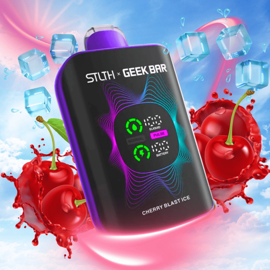 STLTH x Geek Bar 80K Disposable Vape-Cherry Blast Ice 20mg / 80000 Puffs Winkler Vape SuperStore and Bong Shop Manitoba Canada