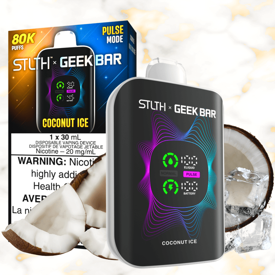 STLTH x Geek Bar 80K Disposable Vape-Coconut Ice 20mg / 80000 Puffs Winkler Vape SuperStore and Bong Shop Manitoba Canada