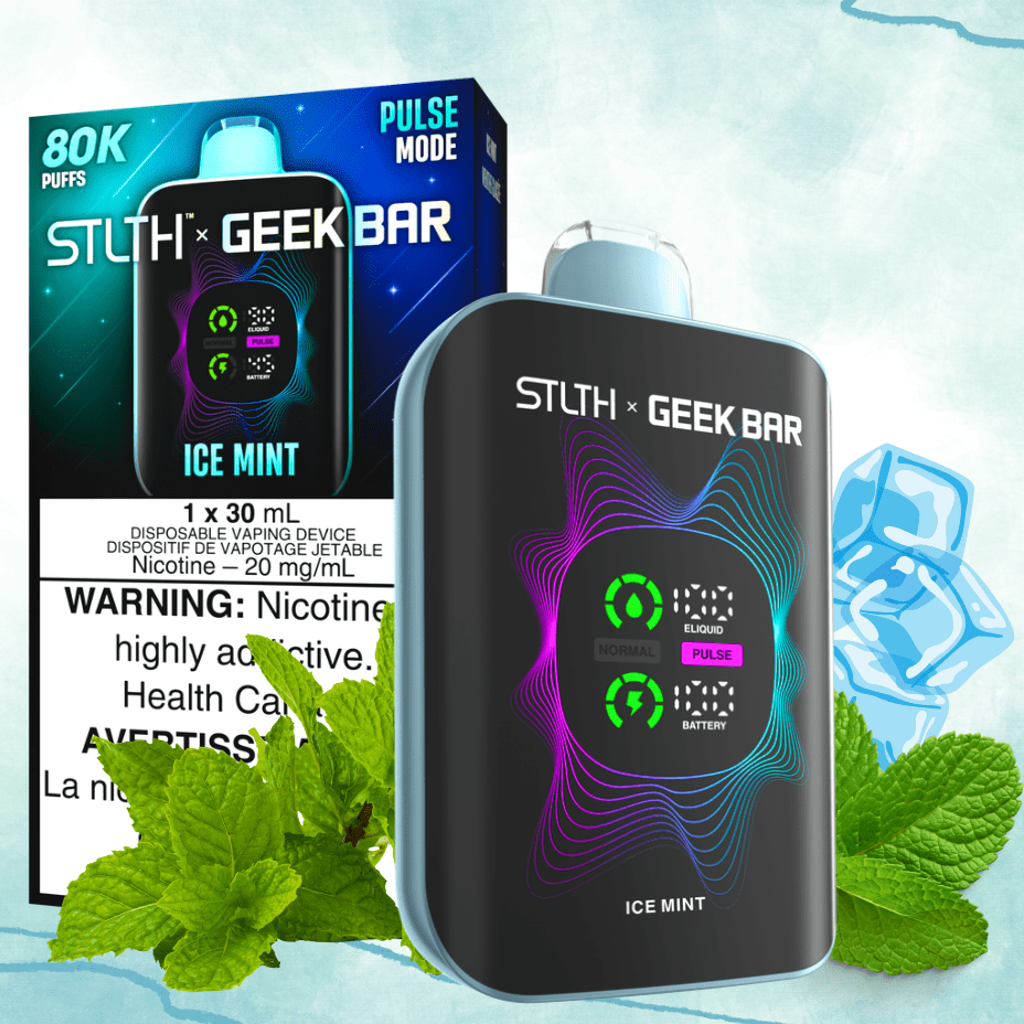 STLTH x Geek Bar 80K Disposable Vape - Ice Mint Winkler Vape SuperStore and Bong Shop Manitoba Canada