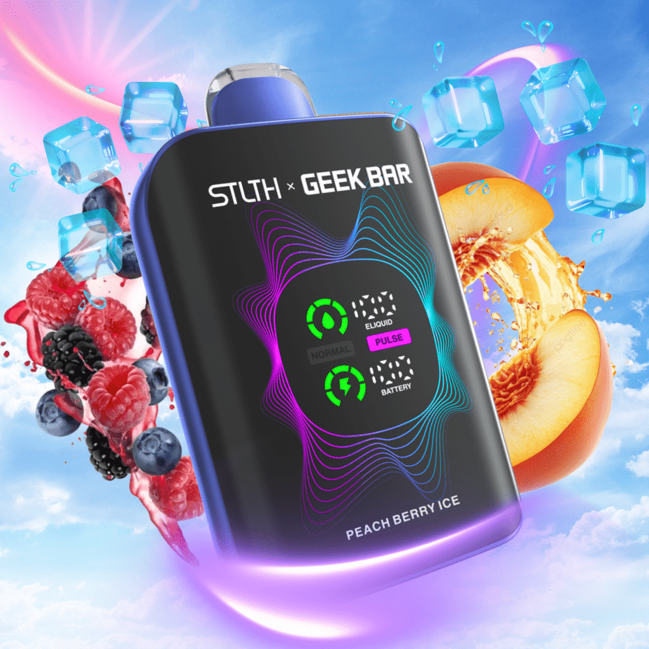 STLTH x Geek Bar 80K Disposable Vape-Peach Berry Ice 20mg / 80000 Puffs Winkler Vape SuperStore and Bong Shop Manitoba Canada