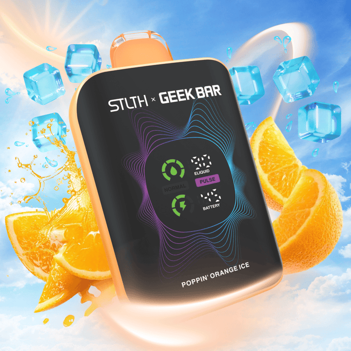 STLTH x Geek Bar 80K Disposable Vape - Poppin' Orange Ice 80000 Puffs / 20mg Winkler Vape SuperStore and Bong Shop Manitoba Canada