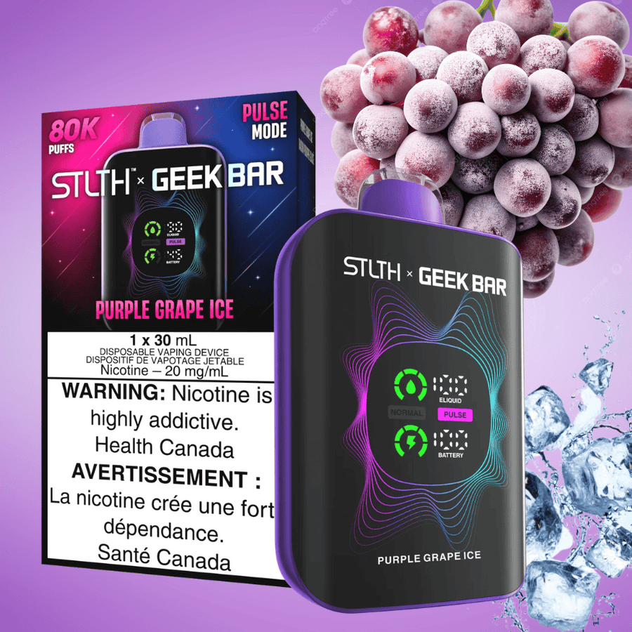 STLTH x Geek Bar 80K Disposable Vape - Purple Grape Ice Winkler Vape SuperStore and Bong Shop Manitoba Canada