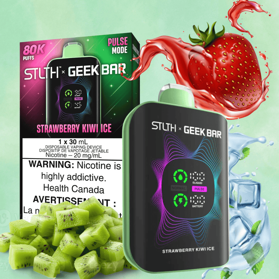 STLTH x Geek Bar 80K Disposable Vape - Strawberry Kiwi Ice Winkler Vape SuperStore and Bong Shop Manitoba Canada