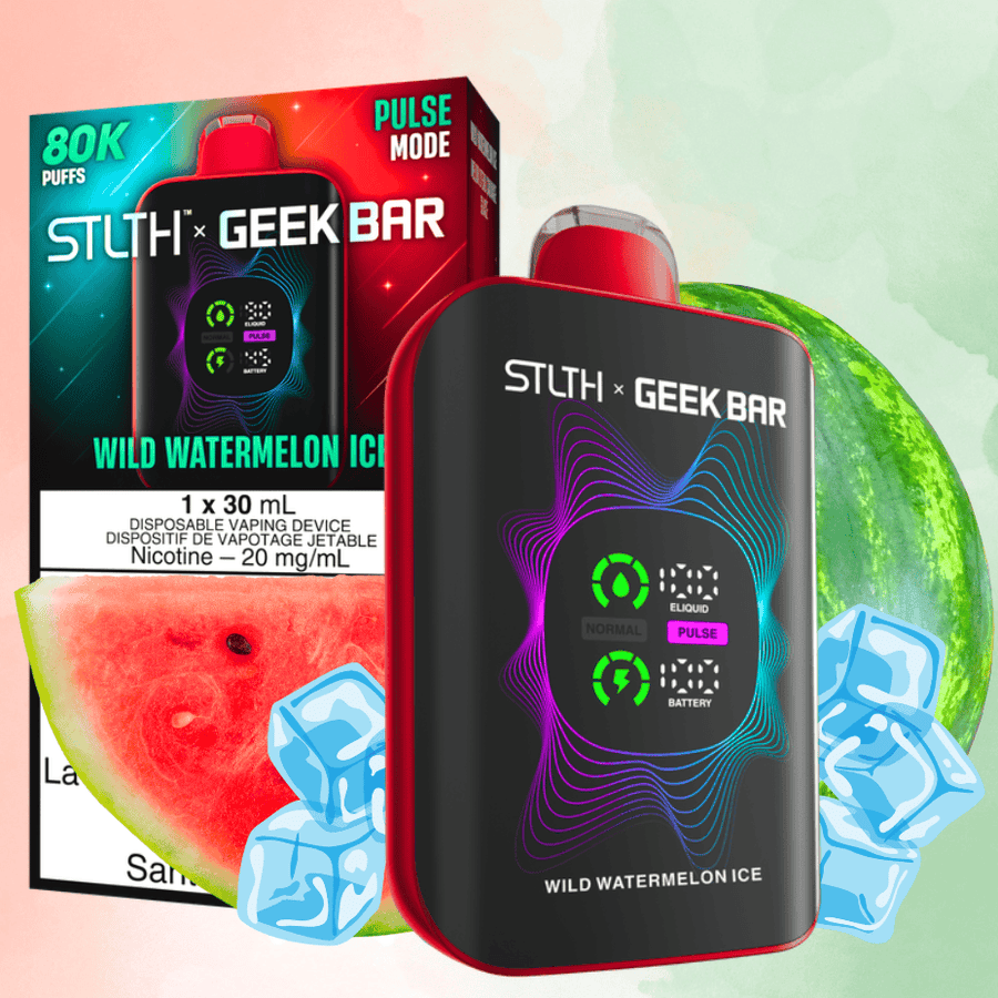 STLTH x Geek Bar 80K Disposable Vape - Wild Watermelon Ice Winkler Vape SuperStore and Bong Shop Manitoba Canada
