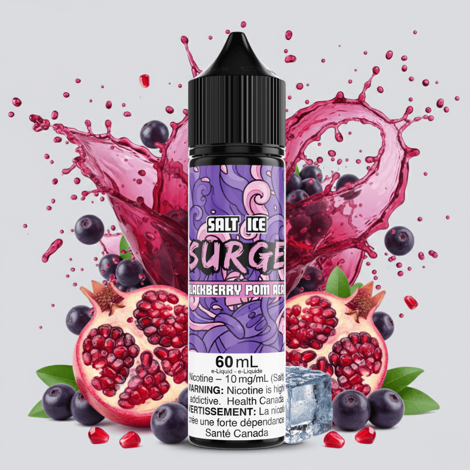 Surge E-Liquid-Blackberry Pom Acai Ice Salt 60ml Winkler Vape SuperStore and Bong Shop Manitoba Canada