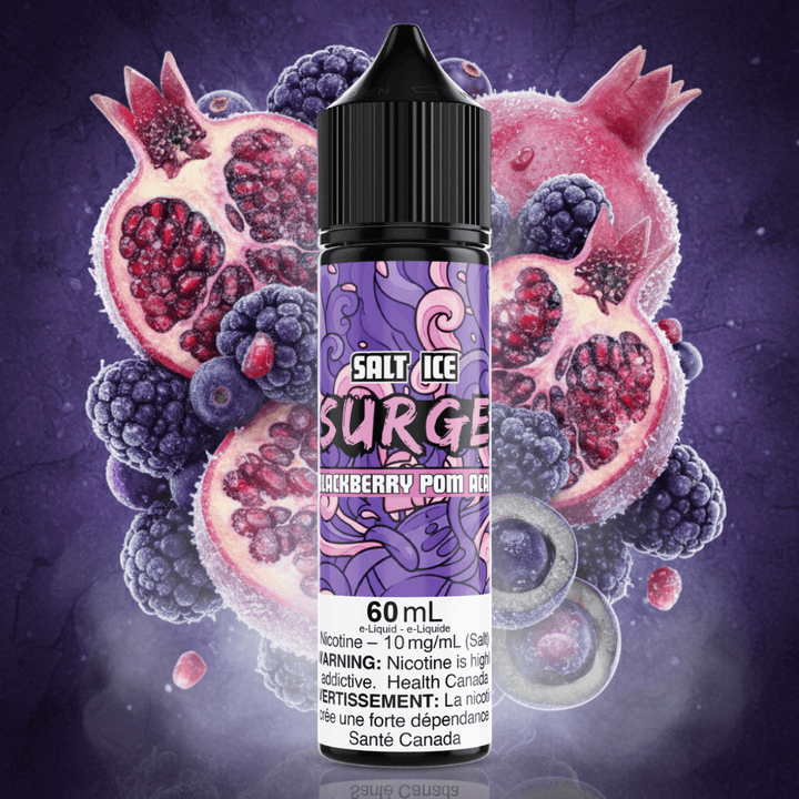 Surge E-Liquid-Blackberry Pom Acai Ice Salt 60ml Winkler Vape SuperStore and Bong Shop Manitoba Canada