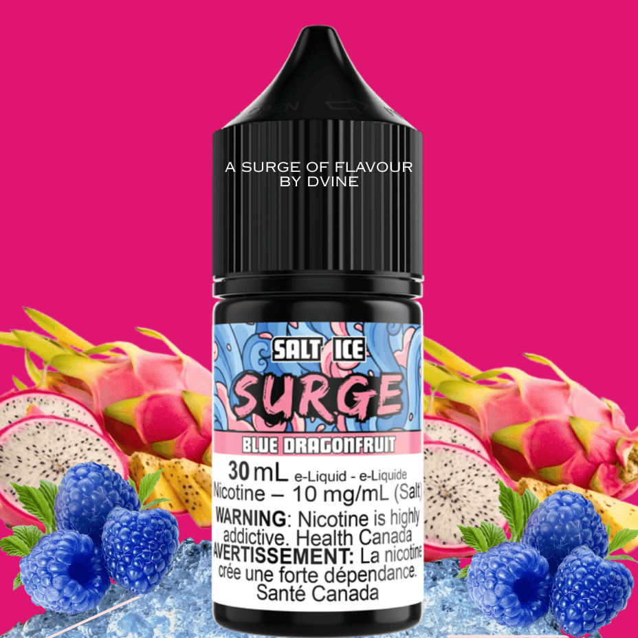 Surge E-Liquid-Blue Dragonfruit Ice Salt 30ml 10mg Winkler Vape SuperStore and Bong Shop Manitoba Canada
