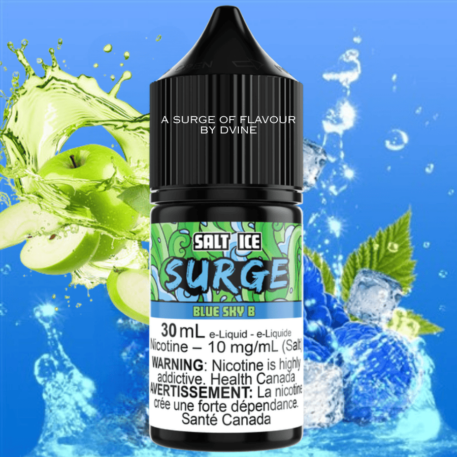 Surge E-Liquid-Blue Sky B Ice Salt 30ml 10mg Winkler Vape SuperStore and Bong Shop Manitoba Canada