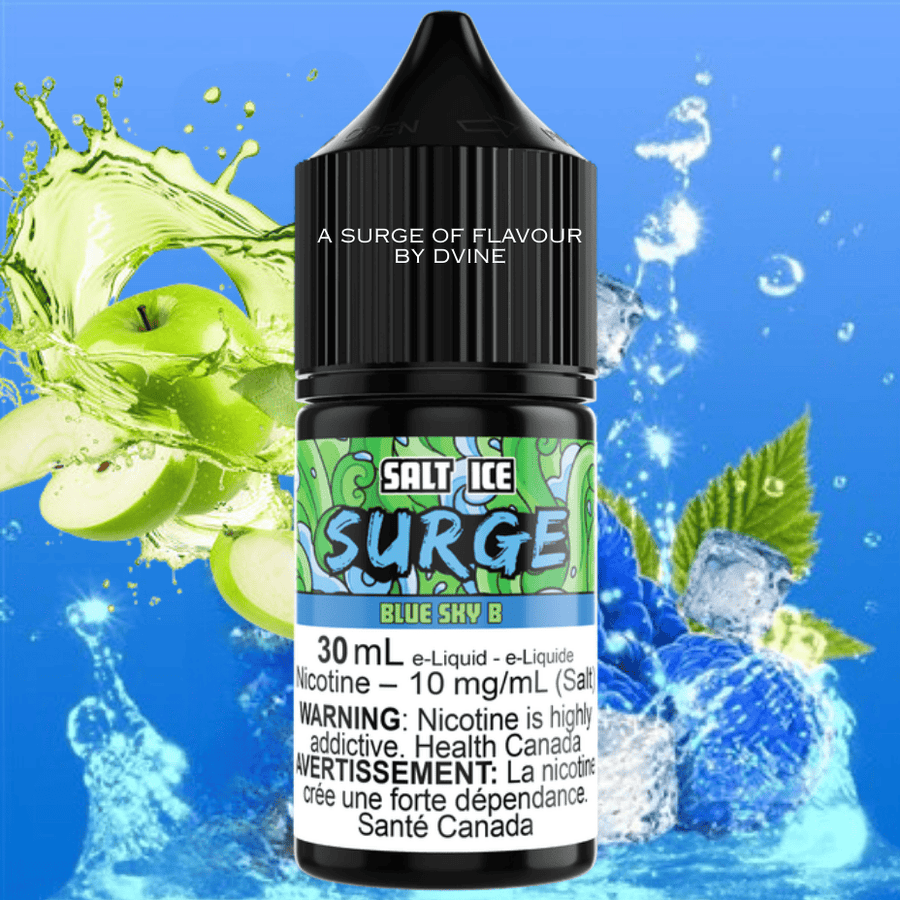 Surge E-Liquid-Blue Sky B Ice Salt 30ml 10mg Winkler Vape SuperStore and Bong Shop Manitoba Canada