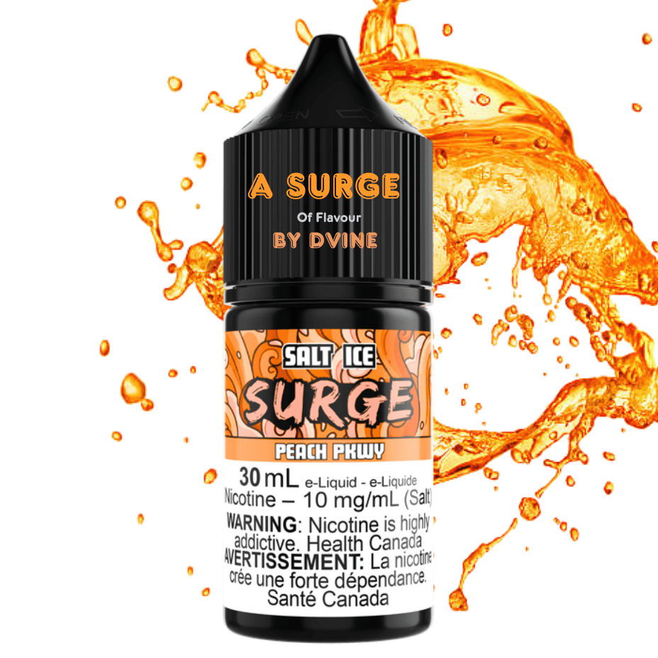 Surge E-Liquid-Peach PKWY Ice Salt 30ml Winkler Vape SuperStore and Bong Shop Manitoba Canada