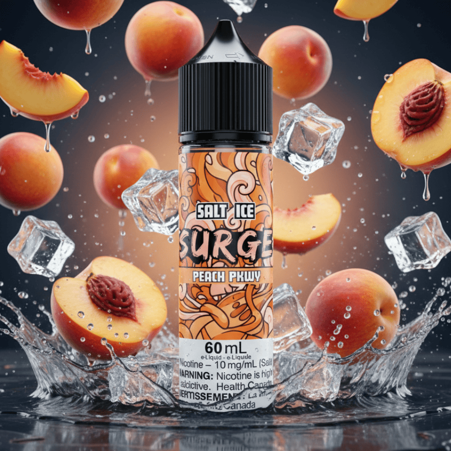 Surge E-Liquid-Peach PKWY Ice Salt 60ml 60ml / 20mg Winkler Vape SuperStore and Bong Shop Manitoba Canada