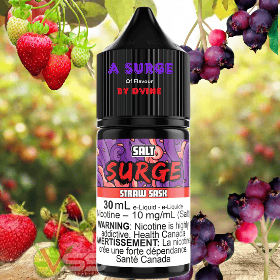 Surge E-Liquid-Straw Sask Salt 30ml 10mg Winkler Vape SuperStore and Bong Shop Manitoba Canada