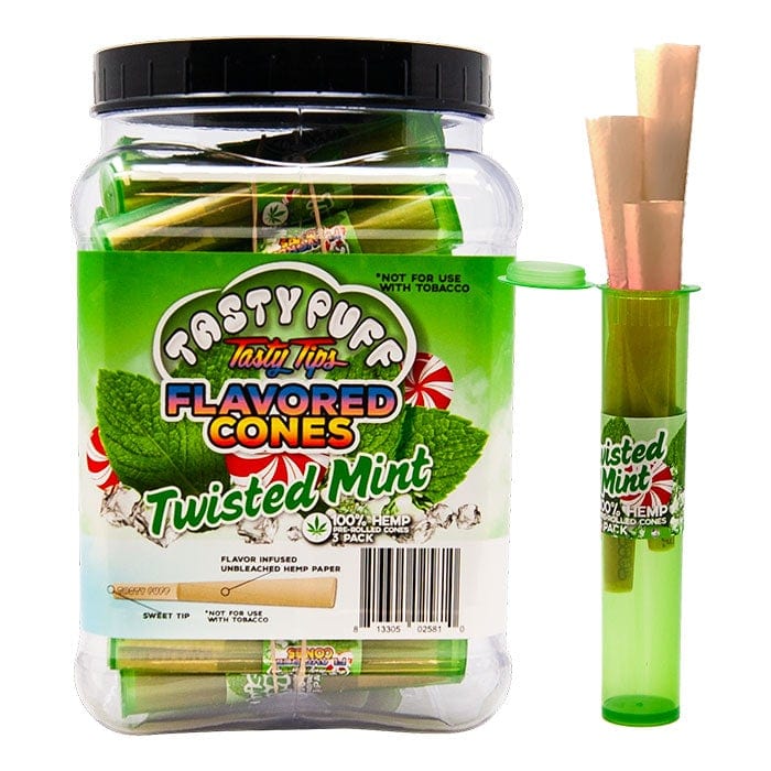 Tasty puff mint flavoured cones for Cannabis-Winkler Vape SuperStore & Bong Shop in Manitoba
