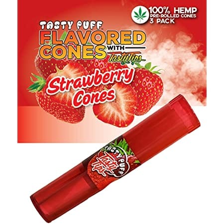 Tasty Puff 420 Accessories Strawberry Tasty Puffs Flavored Cones Tasty Puffs Flavored Cones for Cannabis-Winkler Vape SuperStore Manitoba