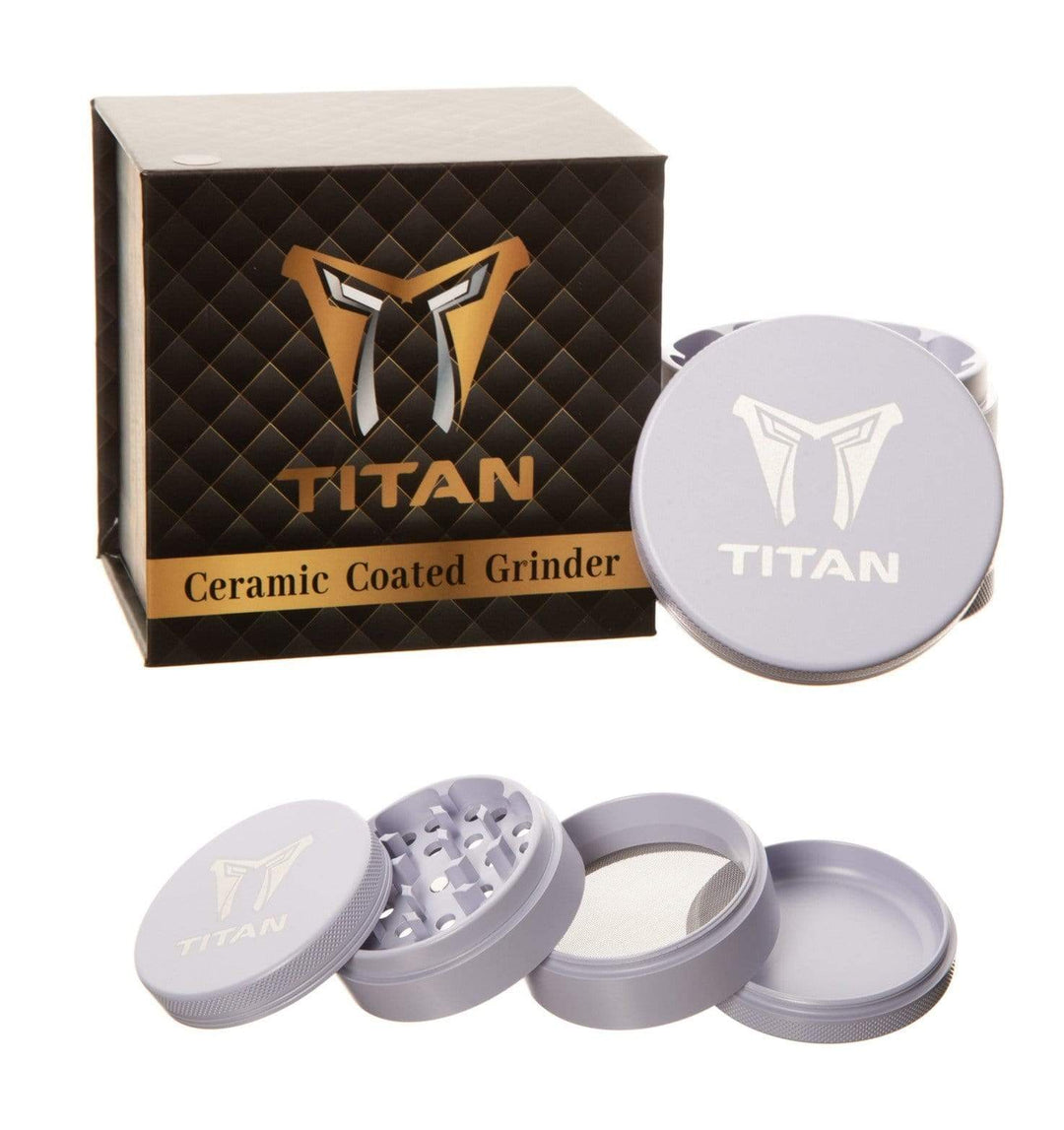 Titan Glass 420 Hardware 62mm / Lavender Titan 62mm Dry Herb Grinder-4 Piece Titan 4-Pc 62mm Grinder-Winkler Vape SuperStore & Bong Shop Manitoba