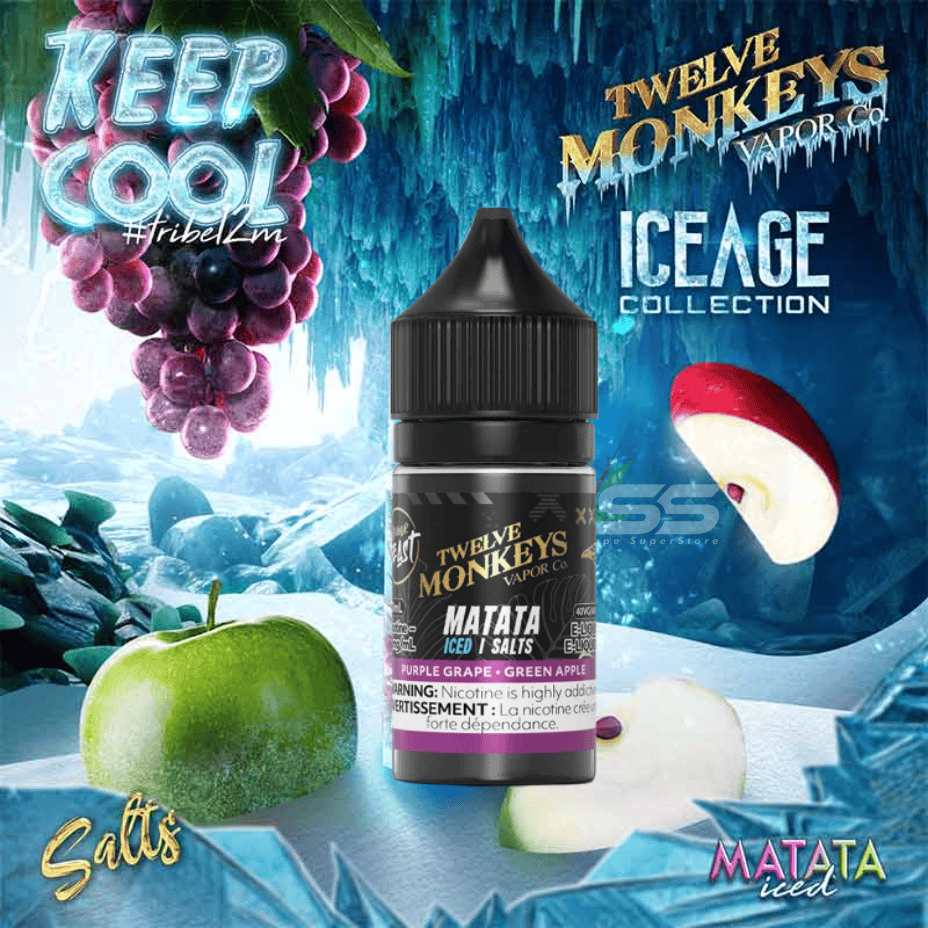 Twelve Monkeys Salt 30ml - Matata Ice 30ml / 20mg Winkler Vape SuperStore and Bong Shop Manitoba Canada