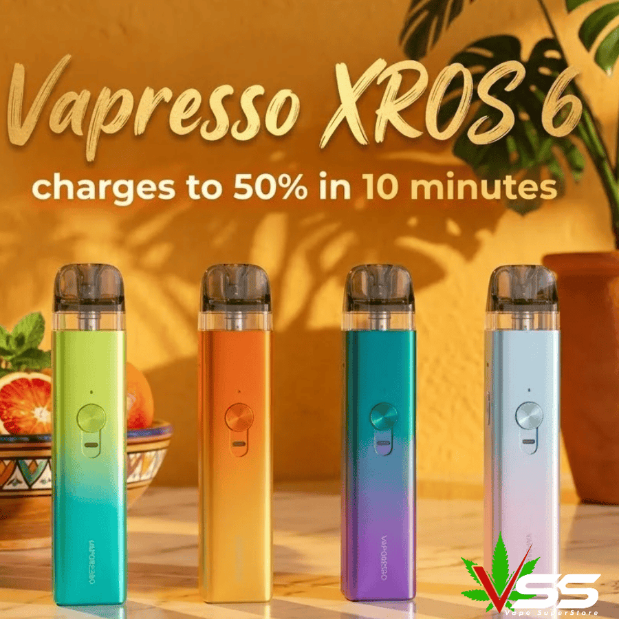 Vaporesso XROS 6 Pod Kit - 1800mAh Winkler Vape SuperStore and Bong Shop Manitoba Canada
