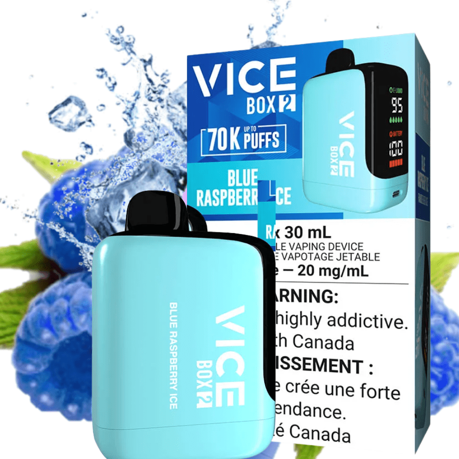 Vice Box 2 70k Disposable Vape - Blue Raspberry Ice 70000 Puffs / 20mg Winkler Vape SuperStore and Bong Shop Manitoba Canada