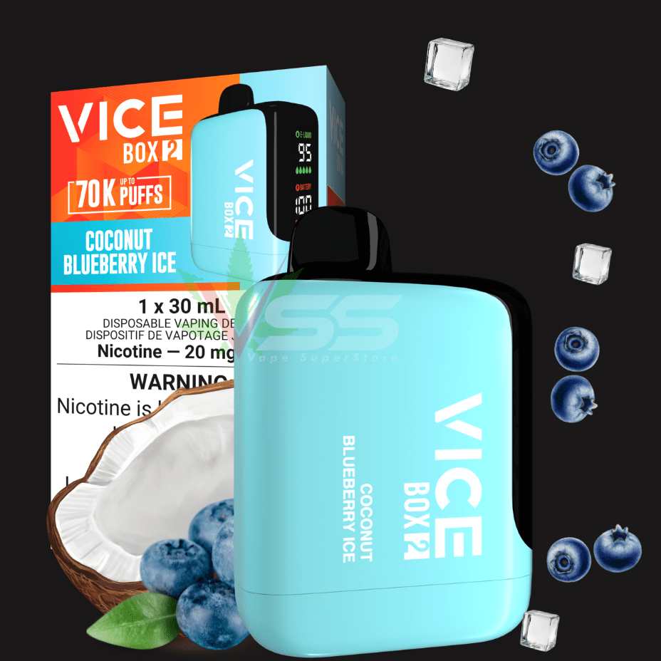 Vice Box 2 Disposable Vape-Coconut Blueberry Ice Winkler Vape SuperStore and Bong Shop Manitoba Canada