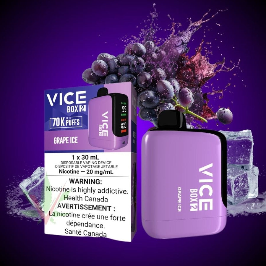 Vice Box 2 Disposable Vape-Grape Ice Winkler Vape SuperStore and Bong Shop Manitoba Canada