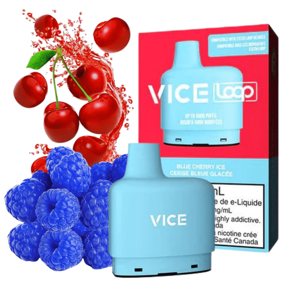 Vice LOOP Closed Pod Systems 20mg / 5000Puffs STLTH Loop Vice Pods-Blue Cherry Ice STLTH Loop Vice Pods-Blue Cherry Ice-Winkler Vape SuperStore Manitoba, Canada