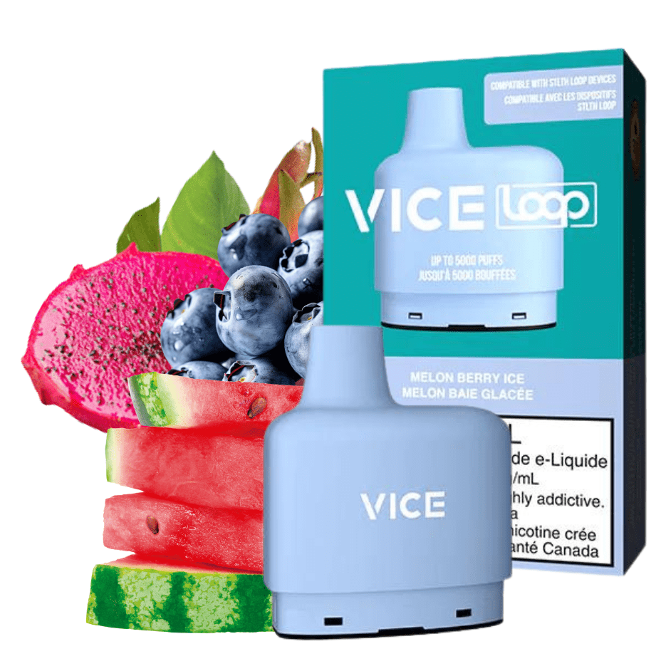 Vice LOOP Closed Pod Systems 20mg / 5000Puffs STLTH Loop Vice Pods-Melon Berry Ice STLTH Loop Vice Pods-Melon Berry Ice-Winkler Vape SuperStore Manitoba, Canada