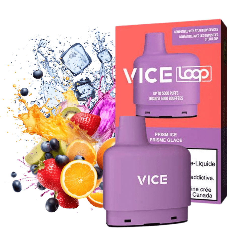 Vice LOOP Closed Pod Systems 20mg / 5000Puffs STLTH Loop Vice Pods-Prism Ice STLTH Loop Vice Pods-Prism Ice-Winkler Vape SuperStore Manitoba, CA