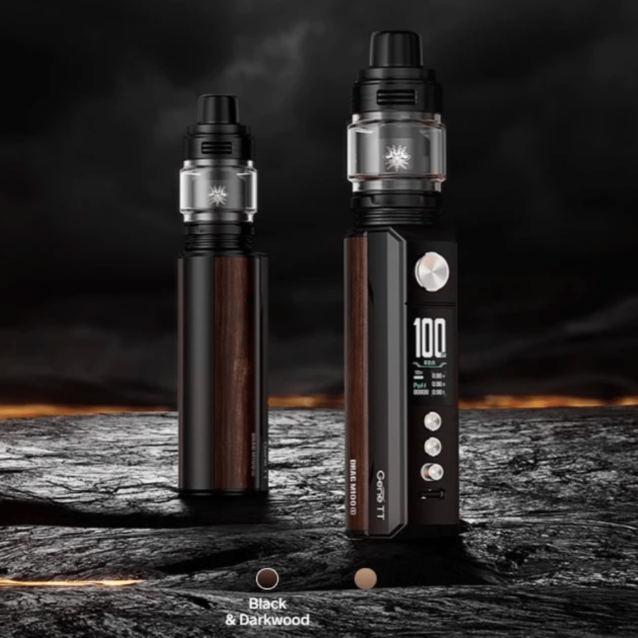 VooPoo Drag M100S Box Mod-100W Black Darkwood Winkler Vape SuperStore and Bong Shop Manitoba Canada
