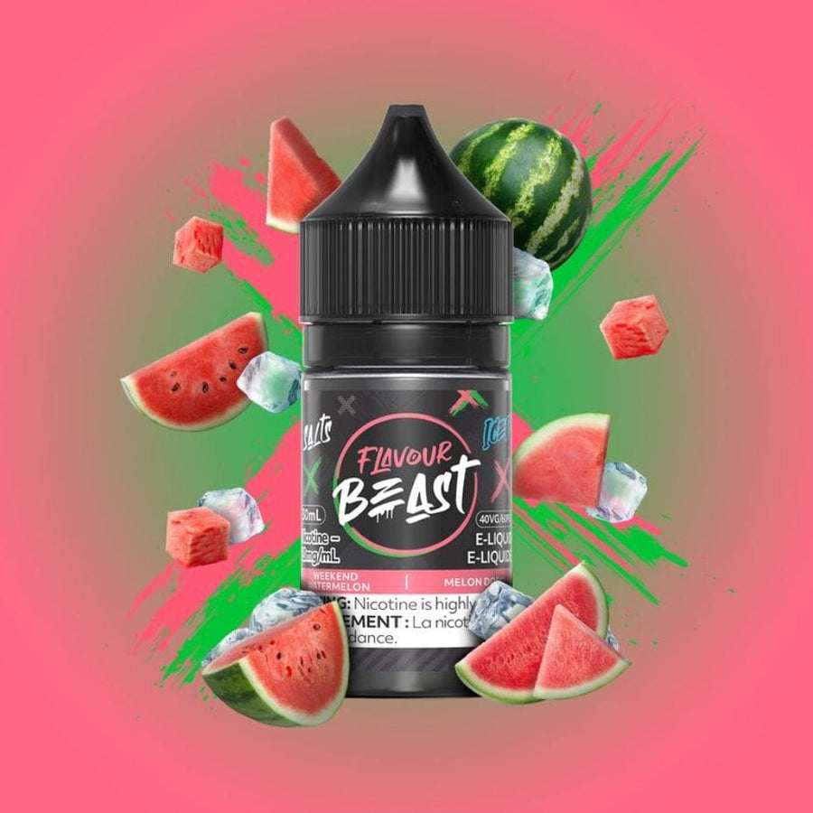 Weekend Watermelon Iced by Flavour Beast Salts 30ml / 20mg Winkler Vape SuperStore and Bong Shop Manitoba Canada