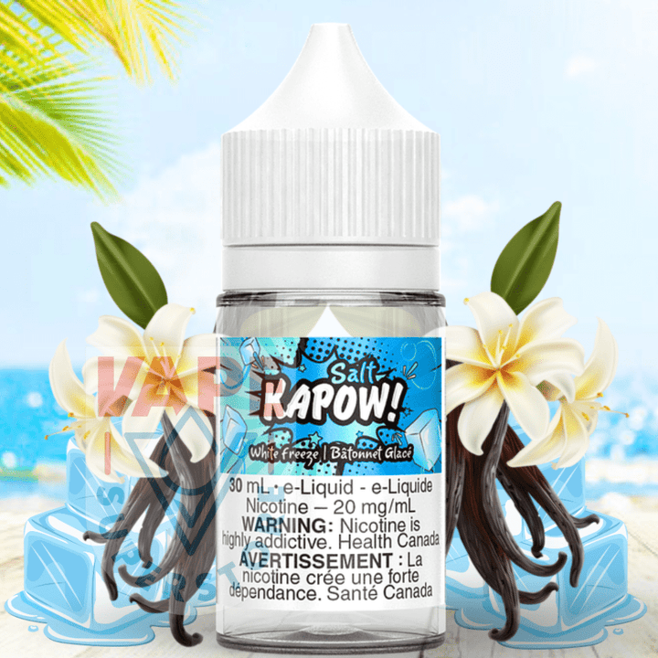 White Freeze Salt by Kapow E-liquid Winkler Vape SuperStore and Bong Shop Manitoba Canada