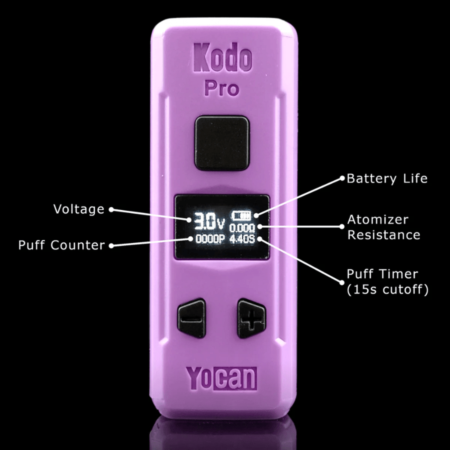 Yocan 510 Batteries 400mAh / Purple Yocan Kodo Pro 510 Thread Battery Yocan Kodo Pro 510 Thread Battery-Winkler Vape SuperStore, Manitoba