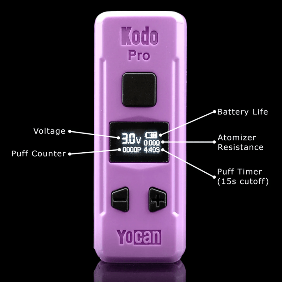 Yocan Kodo Pro 510 Thread Battery 400mAh / Purple Winkler Vape SuperStore and Bong Shop Manitoba Canada